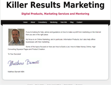 Tablet Screenshot of killerresultsmarketing.com